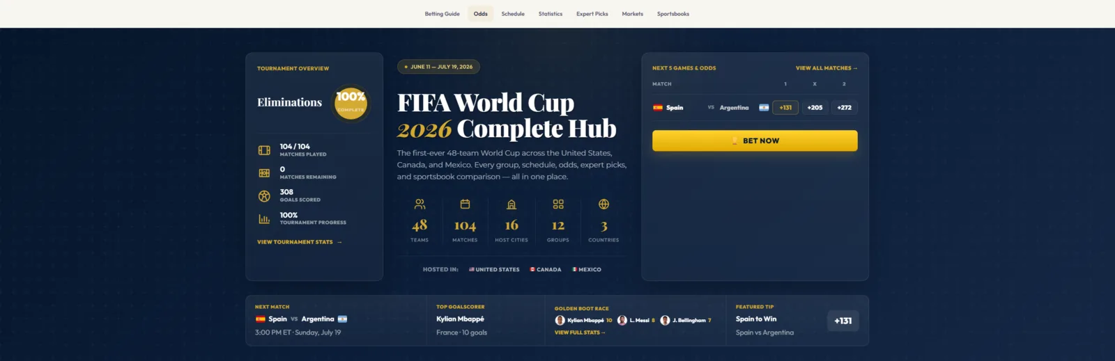 World Cup Betting Hub project preview